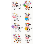 Happy Cow Stickers Roll - 50's